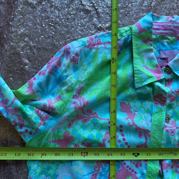 Lilly Pulitzer Multicolor Women Gold Button Down Long Sleeved Shirt 8. Set Of 2 - Picture 13 of 15